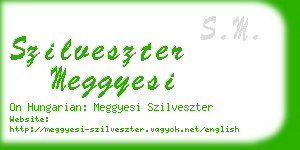 szilveszter meggyesi business card